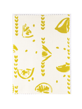 Fabric sample lemons linen 256 gsm 21 x 15cm
